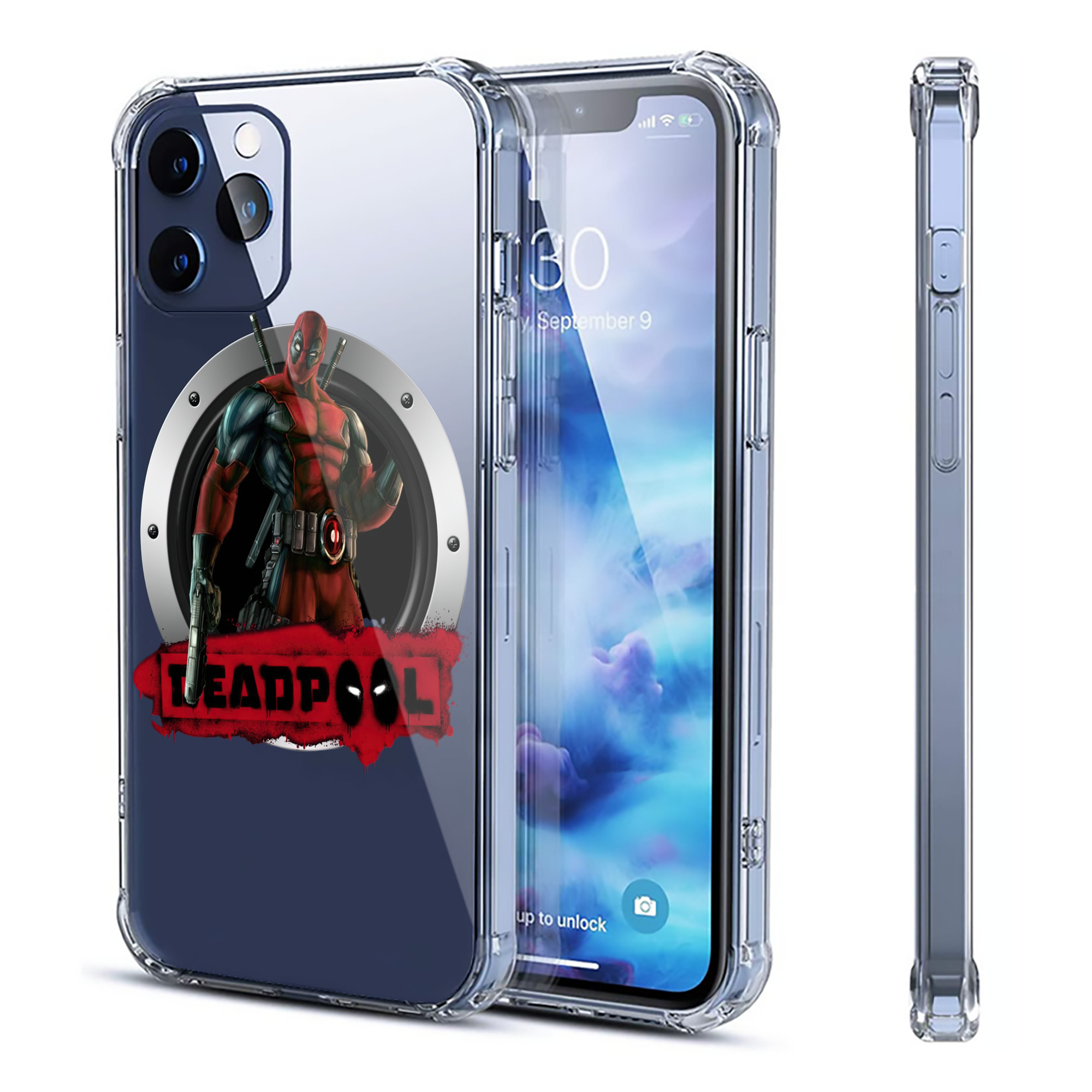 （画像用） Deadpool デッドプール 【iPhone 12シリーズ対応】透明スマホケース（クリアソフトケース）